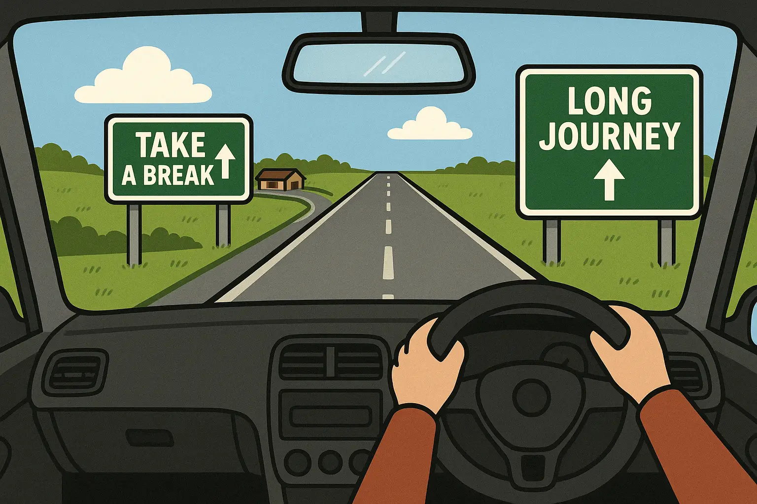 Taking a break on a long journey